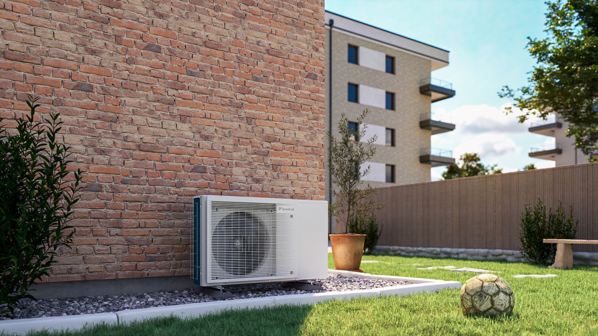 Inštalacija Daikin na prostem