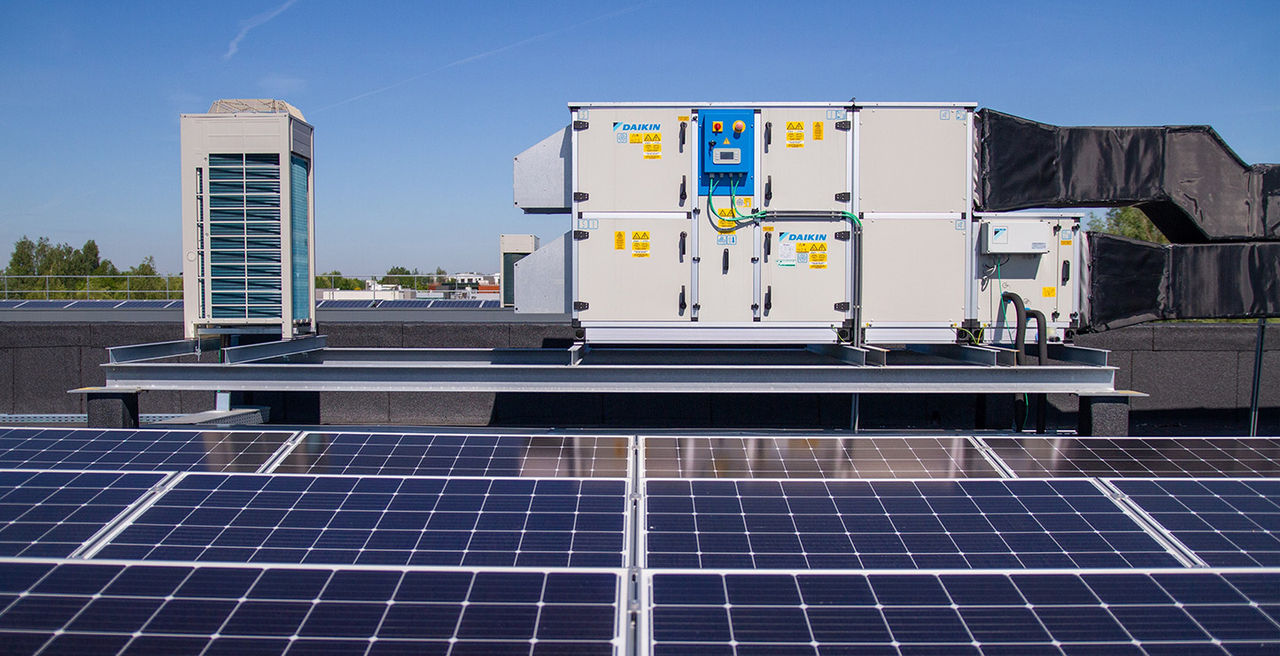 Namestitev enote za obdelavo zraka na streho