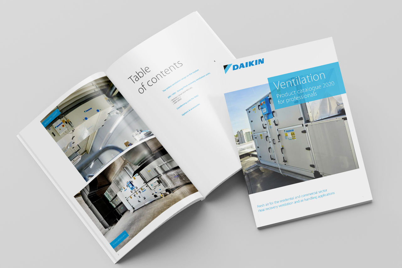 Katalogi izdelkov Daikin, odprti in zaprti